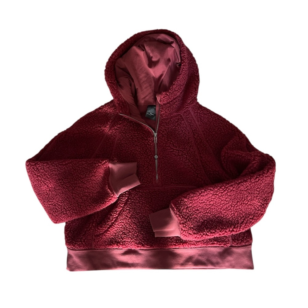 Lululemon Scuba Oversized Sherpa 1/2 Zip Burgundy Size M/L
